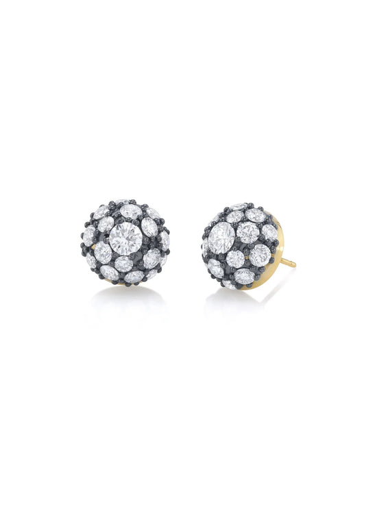 Bombé Lab-Grown Diamond Stud Earring in gold