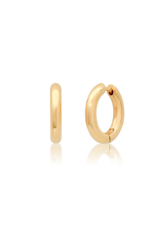 Beignet Medium 18kt Gold Solid Hoops