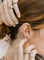 Pavé Thin Lab-Grown Diamond Ear Cuff on model