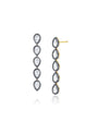 Lunette Lab-Grown Pear Shape Diamond Bezel Set Drop Pear Earring in Gold