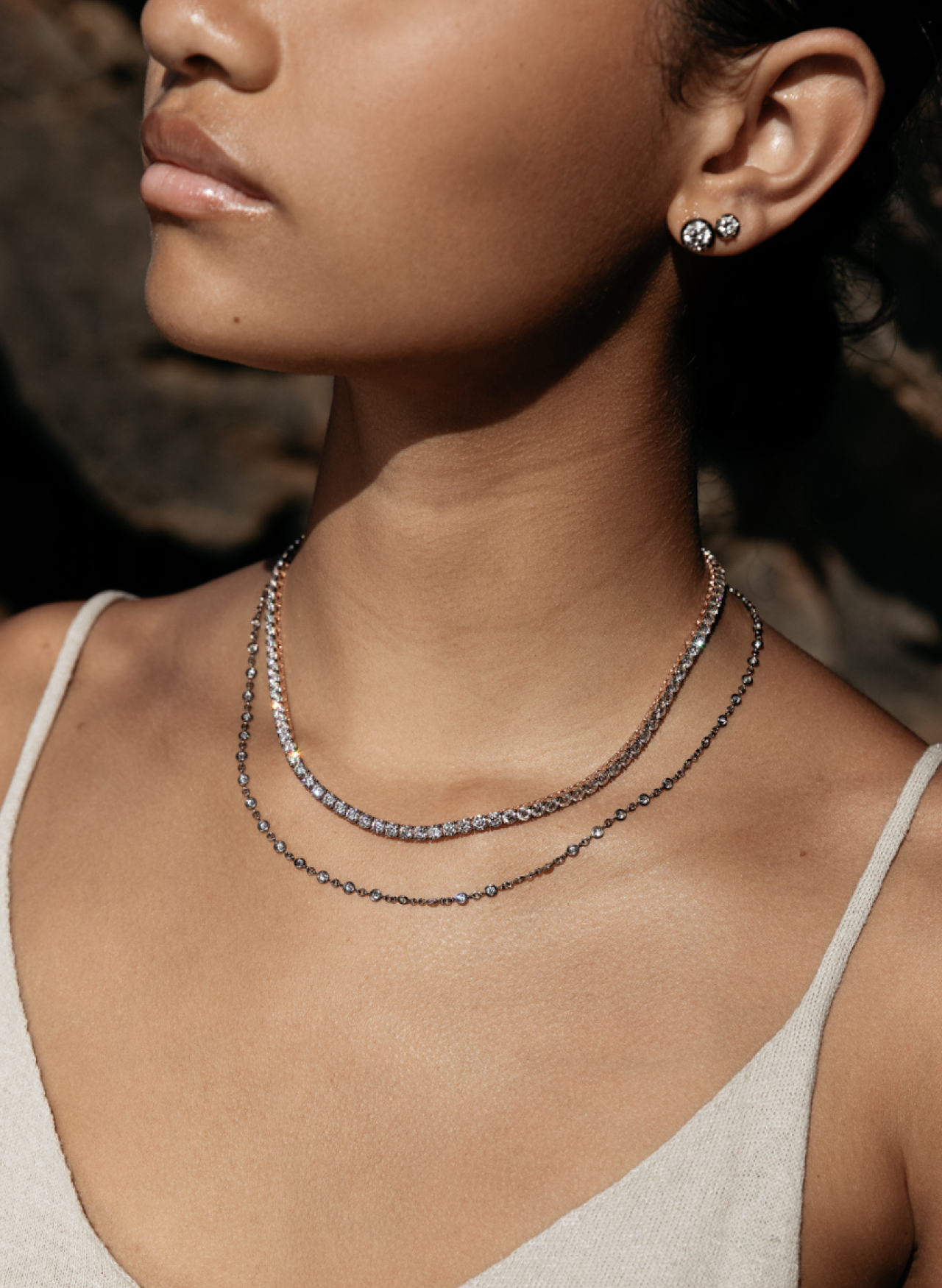 Rivière Lab Grown Round Brilliant Diamond Necklace