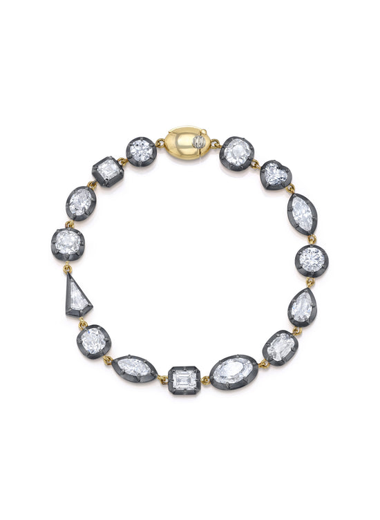 Bouton Multi Shape Rivière Lab Grown Diamond Bracelet