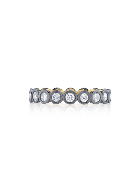 Lunette Lab Grown Round Brilliant Diamond Bezel Set Eternity Band