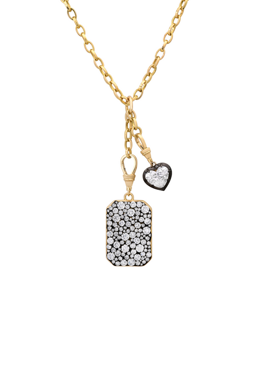Bouton Lab-Grown Heart Shaped Diamond Pendant 2 ct With Dog Clip