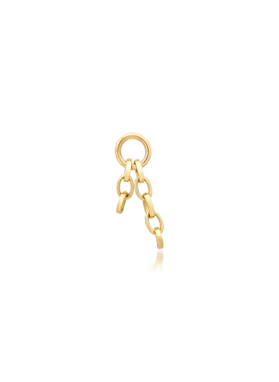 18kt yellow gold elongated belcher chain extender
