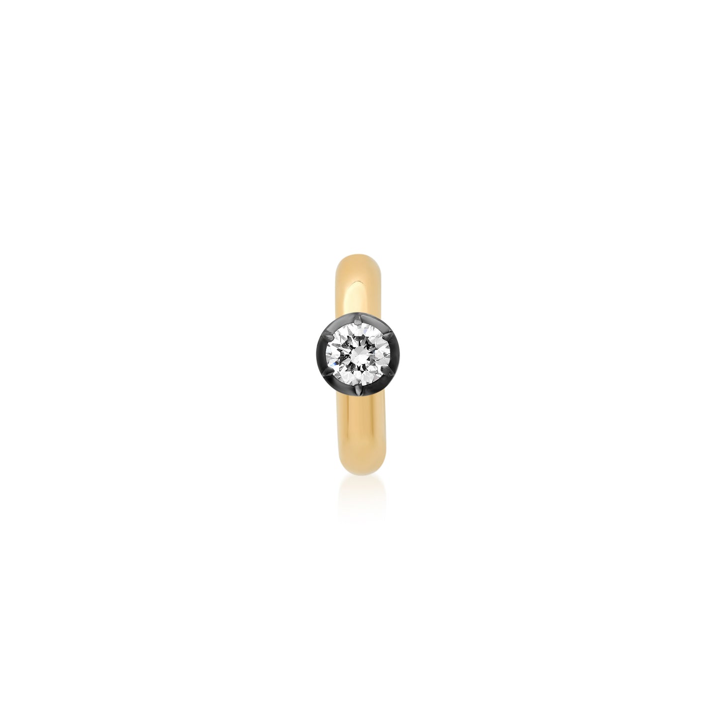 Beignets Single Stone Lab Diamond Ear Cuff .2ctw