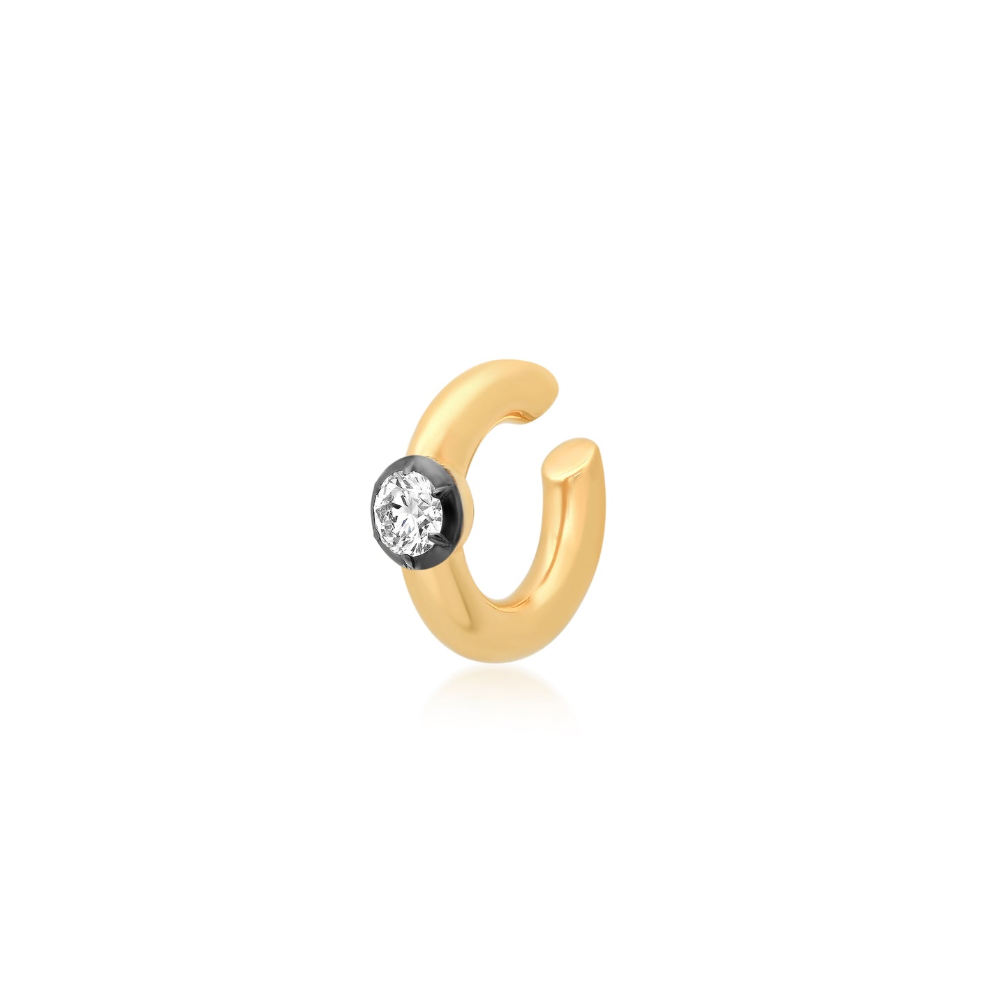 Beignets Single Stone Lab Diamond Ear Cuff .2ctw