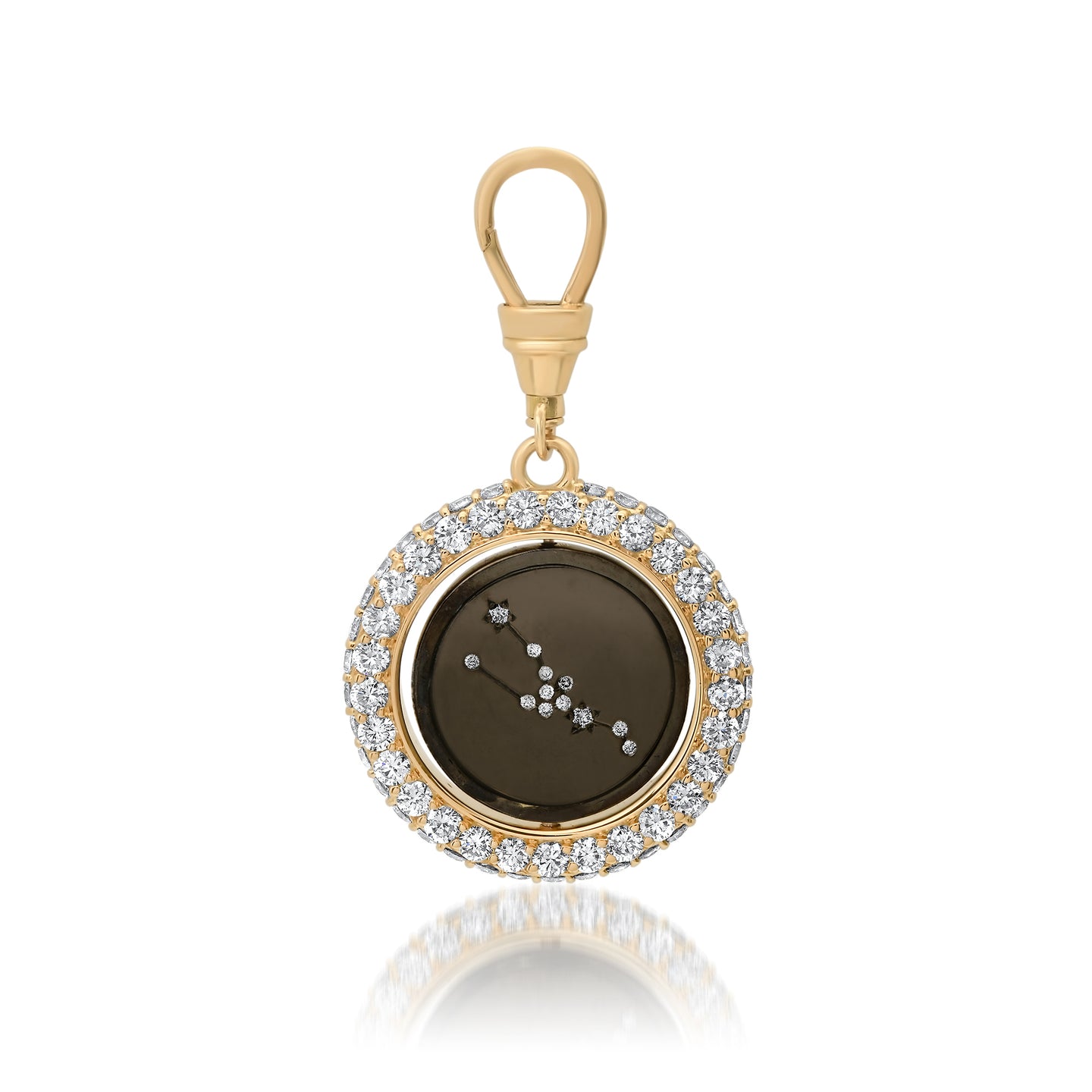 Pavé Vintage Inspired Personalized Coin Holder Pendant - Small