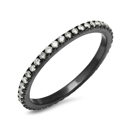 French Set Micro Pavé Lab-Grown Diamond Eternity Band