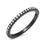 French Set Micro Pavé Lab-Grown Diamond Eternity Band side view