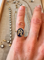 Signe Enamel and Lab-Grown Diamond and 18kt Gold Flip Ring
