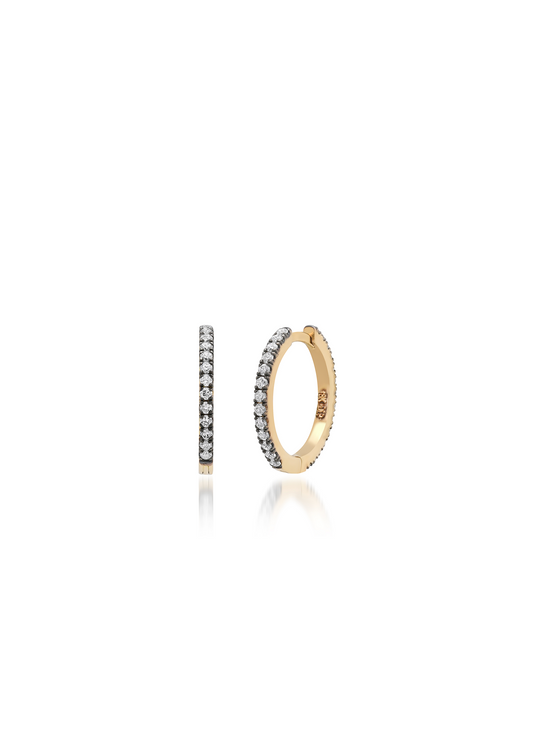 Micro Pavé Lab-Grown Diamond and 18kt Gold Earrings