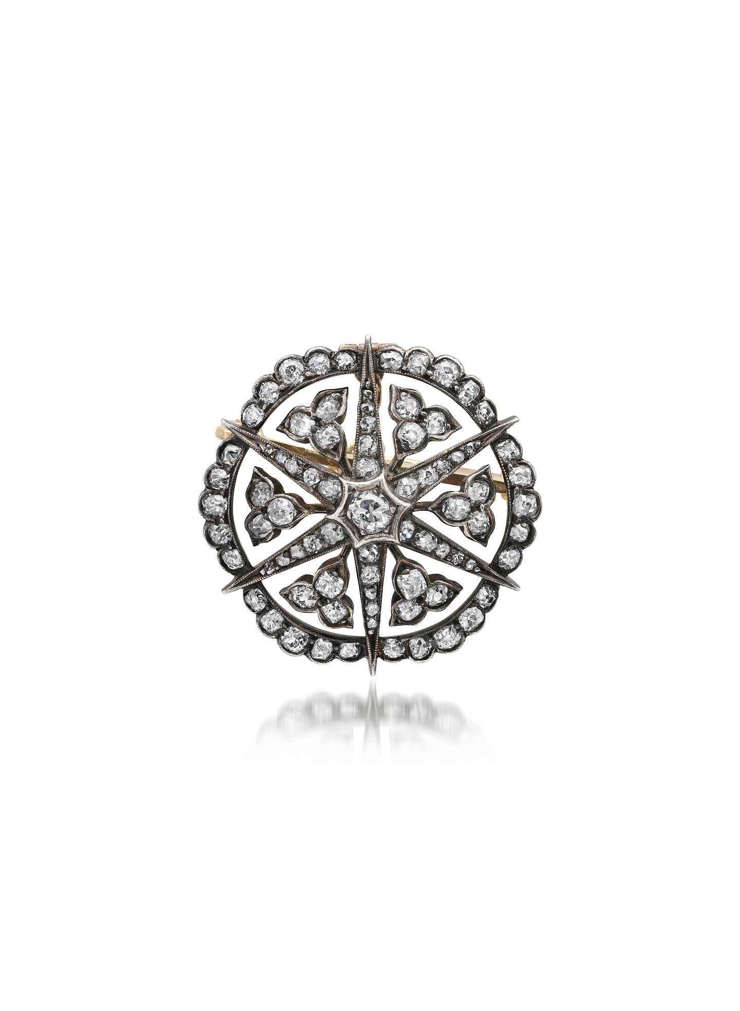 Vintage Victorian Natural Diamond 2.25ctw Star Brooch/Pendant