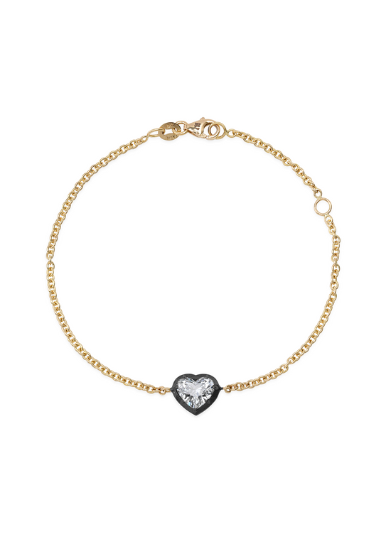 Bouton Lab Grown 1ct Heart Shaped Diamond Bracelet