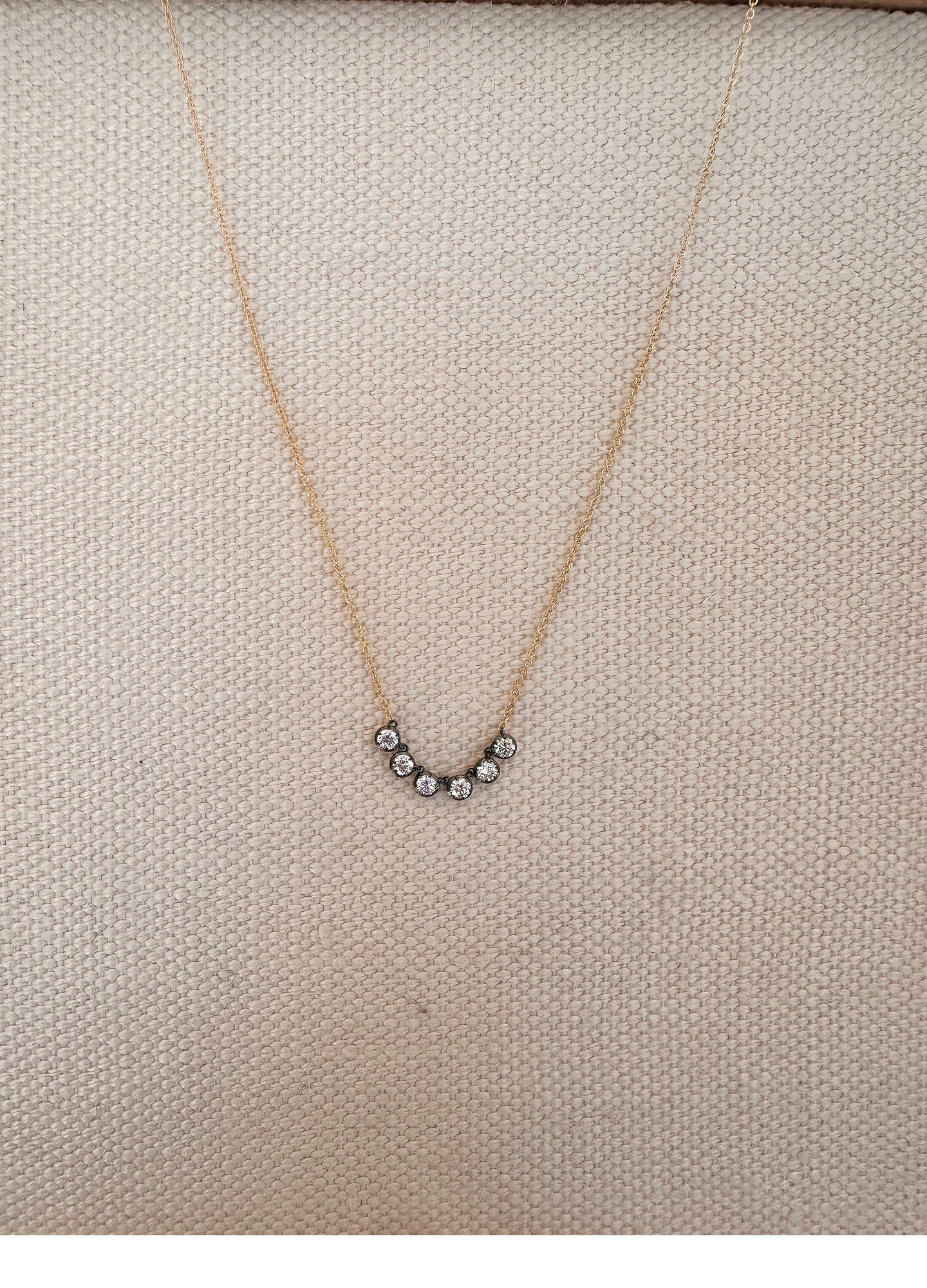 Le Marais Round Brilliant Lab Grown Six Stone Diamond Necklace