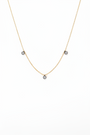 Le Marais Round Brilliant Lab Grown Three Stone Diamond Necklace