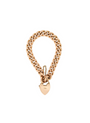 Vintage Victorian 15kt gold heart padlock bracelet, detail view
