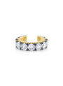 Pavé Lab Grown Diamond French Set Ear Cuff in 18kt gold side view