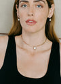 Torque 18kt Gold Collar Necklace on model