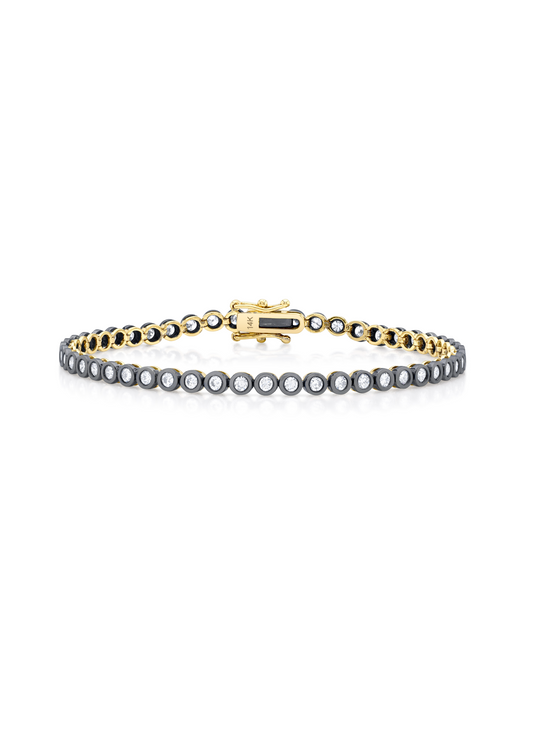 Lunette Lab Grown Round Brilliant Diamond Bezel Tennis Bracelet