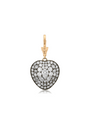Pavé lab-grown diamond heart locket with swivel fob clasp