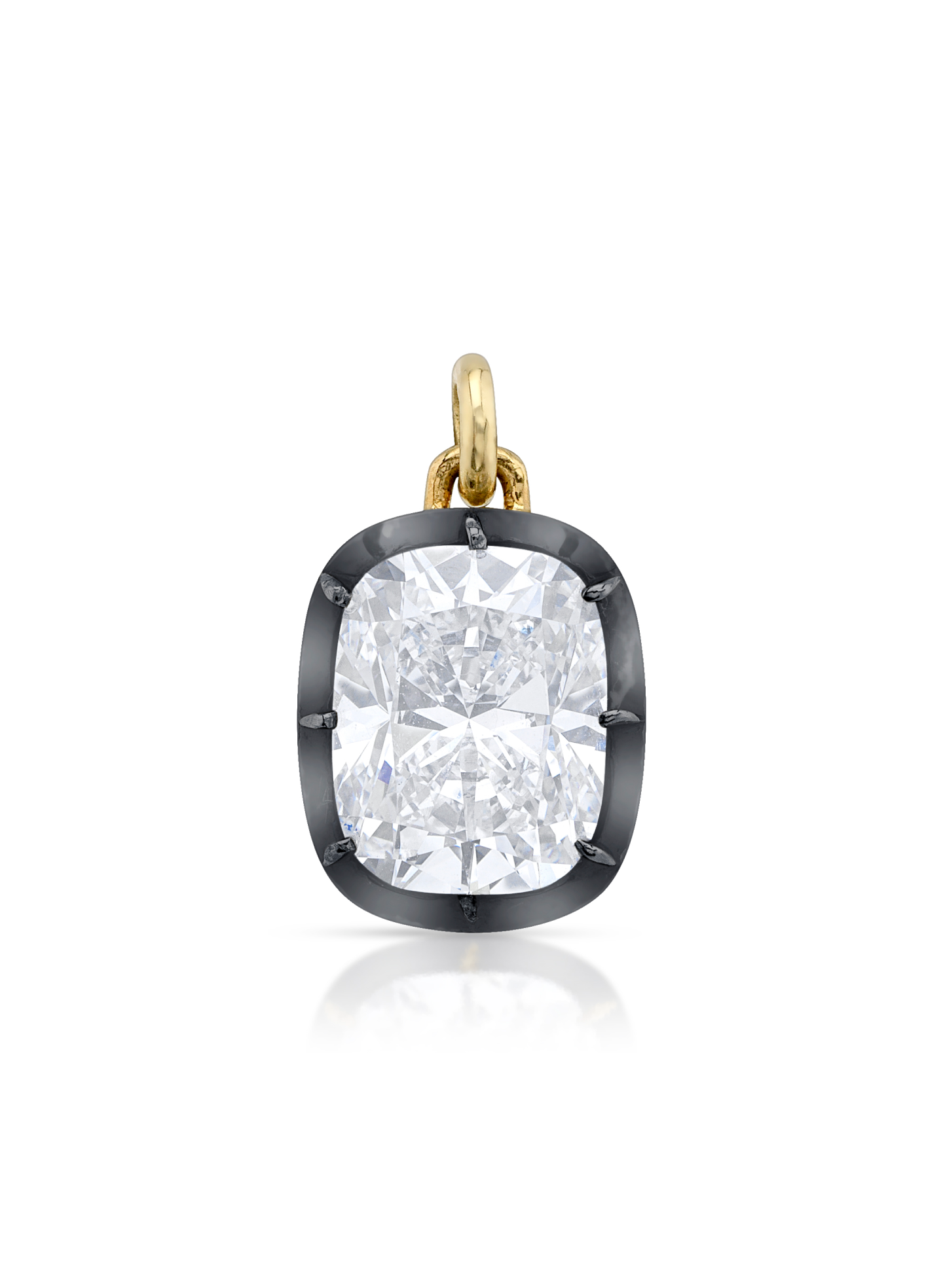 Bouton Lab-Grown Cushion Brilliant Diamond Pendant 3.5 ct