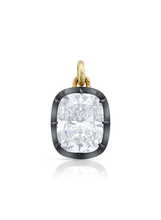 Bouton Lab-Grown Cushion Brilliant Diamond Pendant 3.5 ct