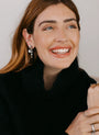 Pavé Lab Grown Diamond French Set Ear Cuff in 18kt gold on model