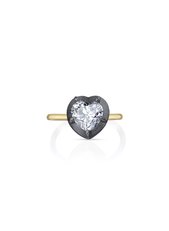 Bouton Lab-Grown Diamond Button Back Ring .5ctw