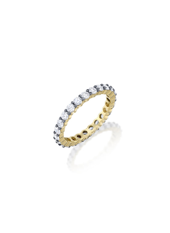 Pavé Lab-Grown Diamond and Gold Band