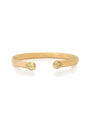 Bouton Fancy Yellow Pear Shape Diamond Brushed Gold Cuff 2ctw