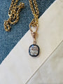 Bouton Lab-Grown Cushion Brilliant Diamond Pendant 2 ct With Dog Clip in 18kt gold flat view