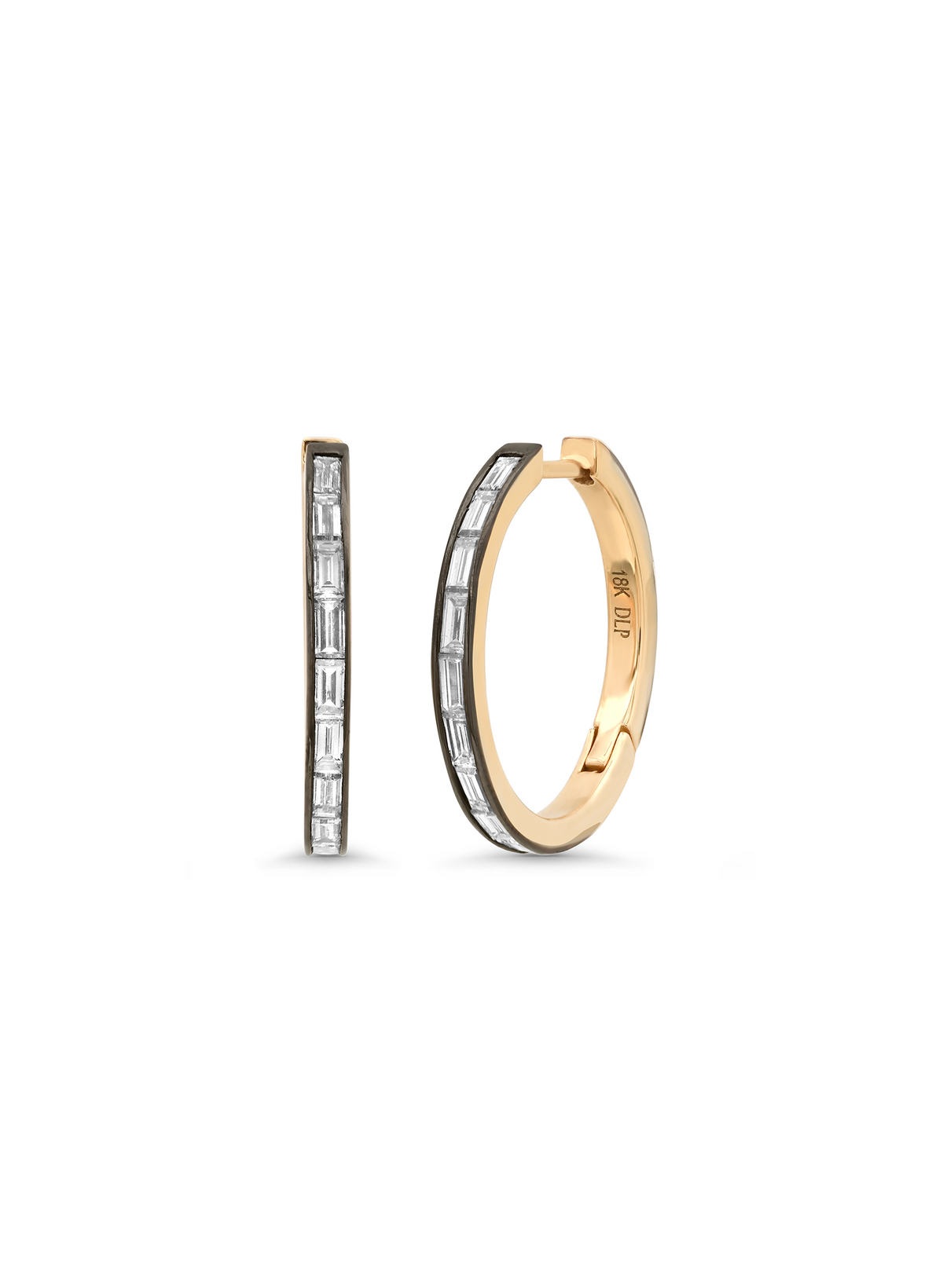 Lunette Round Brilliant Lab-Grown Diamond Hoops 2.25 ctw