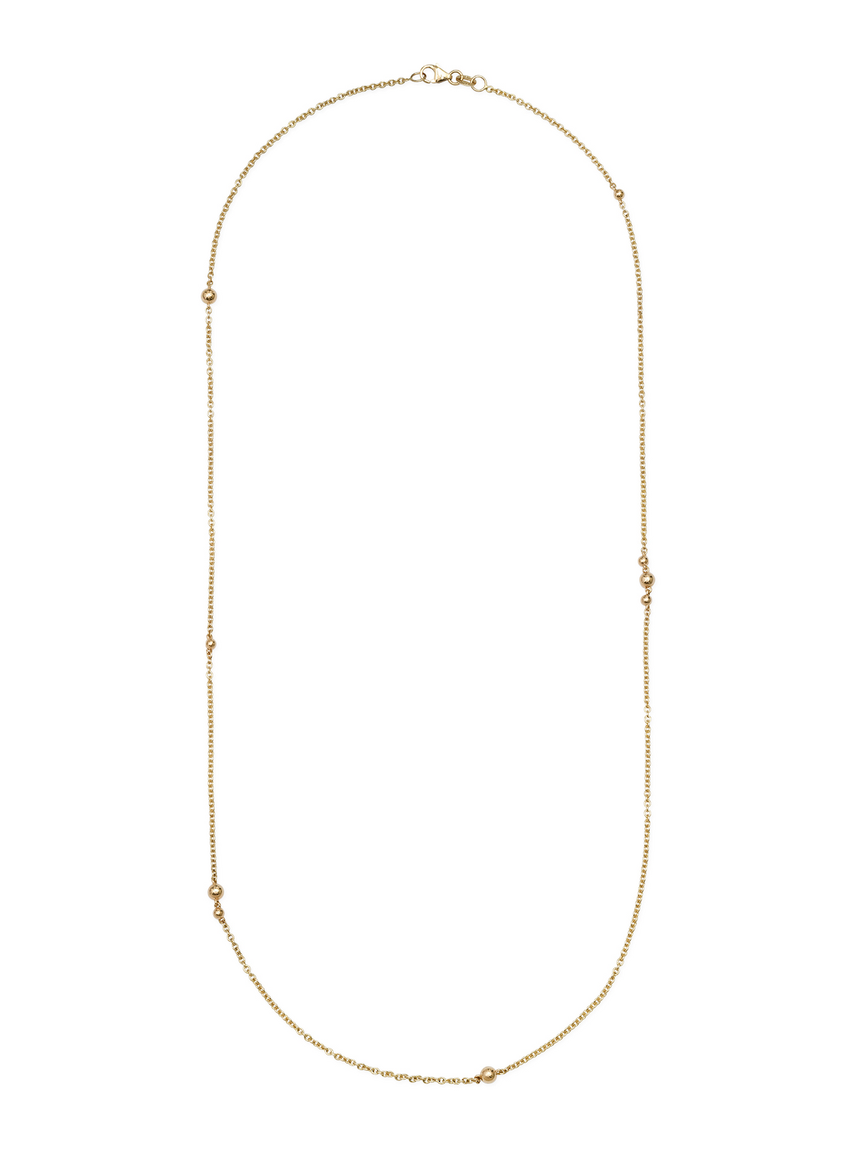21 inch 18 karat yellow gold ball chain necklace, La Balle
