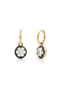 Bouton Lab-Grown Diamond Button Back Set Round Brilliant Shape Hoops in 18kt gold and 2ctw diamonds