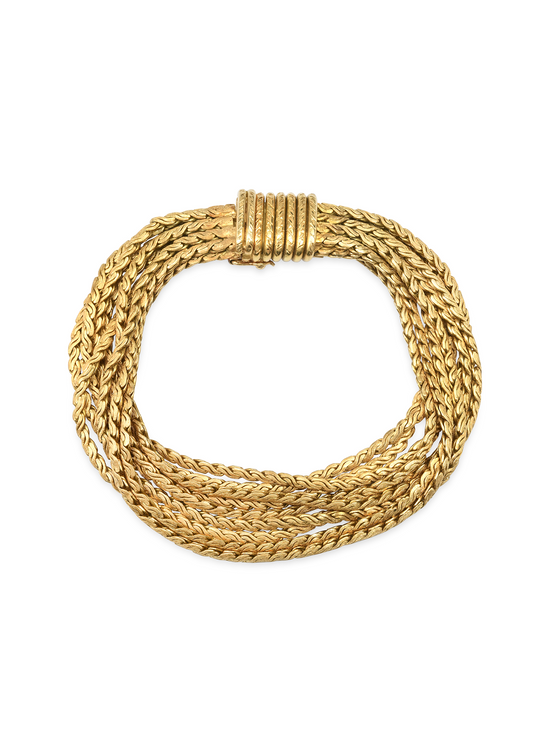 Vintage Woven Gold Bracelet Bracelet