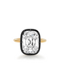 Bouton Lab-Grown Elongated Antique Cushion Cut Shape Diamond Button Back Ring 6 ctw