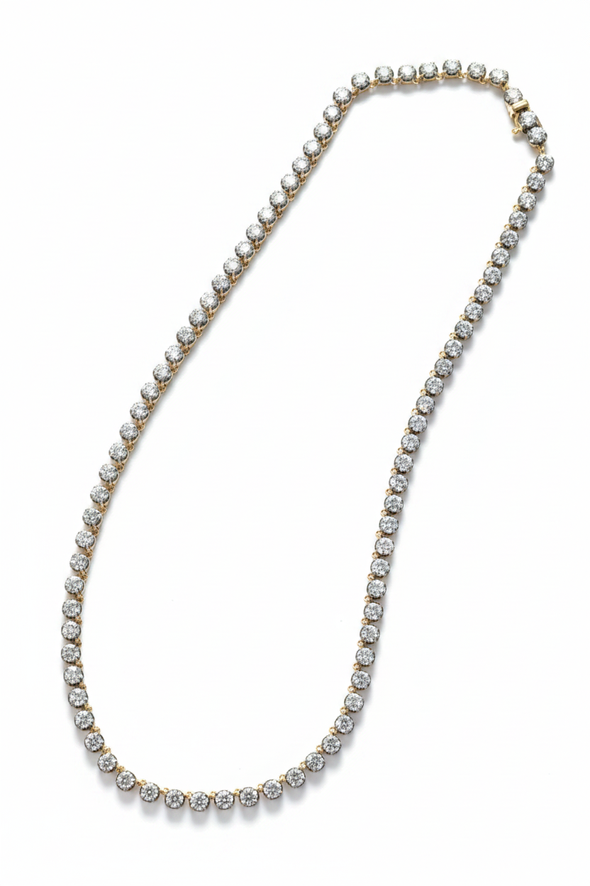 Le Marais Round Brilliant Lab Grown Diamond Rivière Necklace