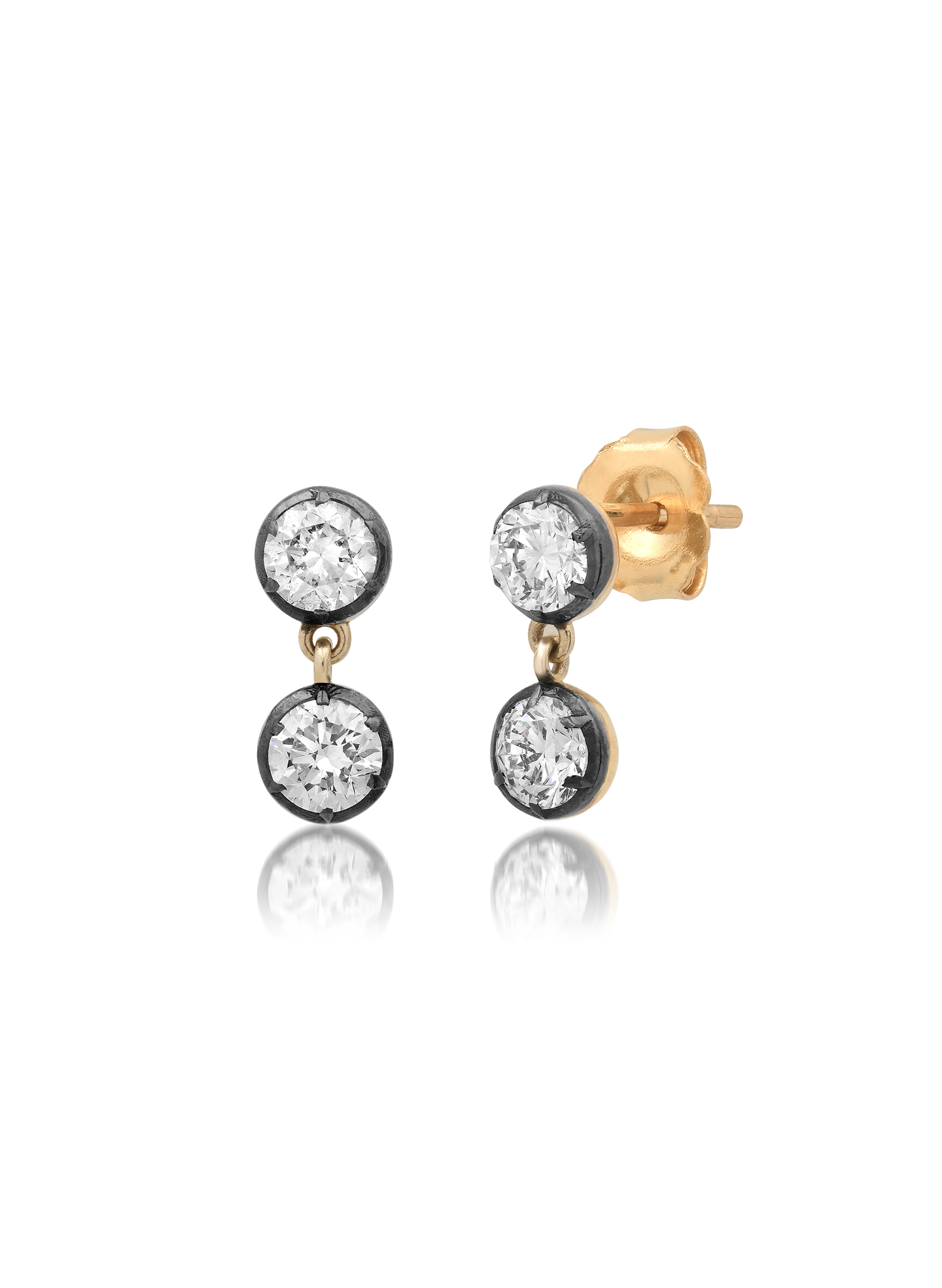 Le Marais Round Brilliant Lab Grown Diamond Drop Earrings