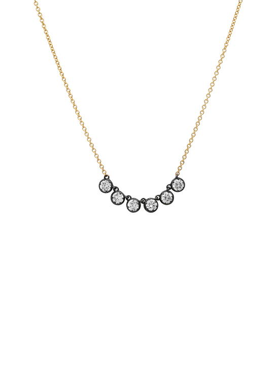 Le Marais Round Brilliant Lab Grown Six Stone Diamond Necklace