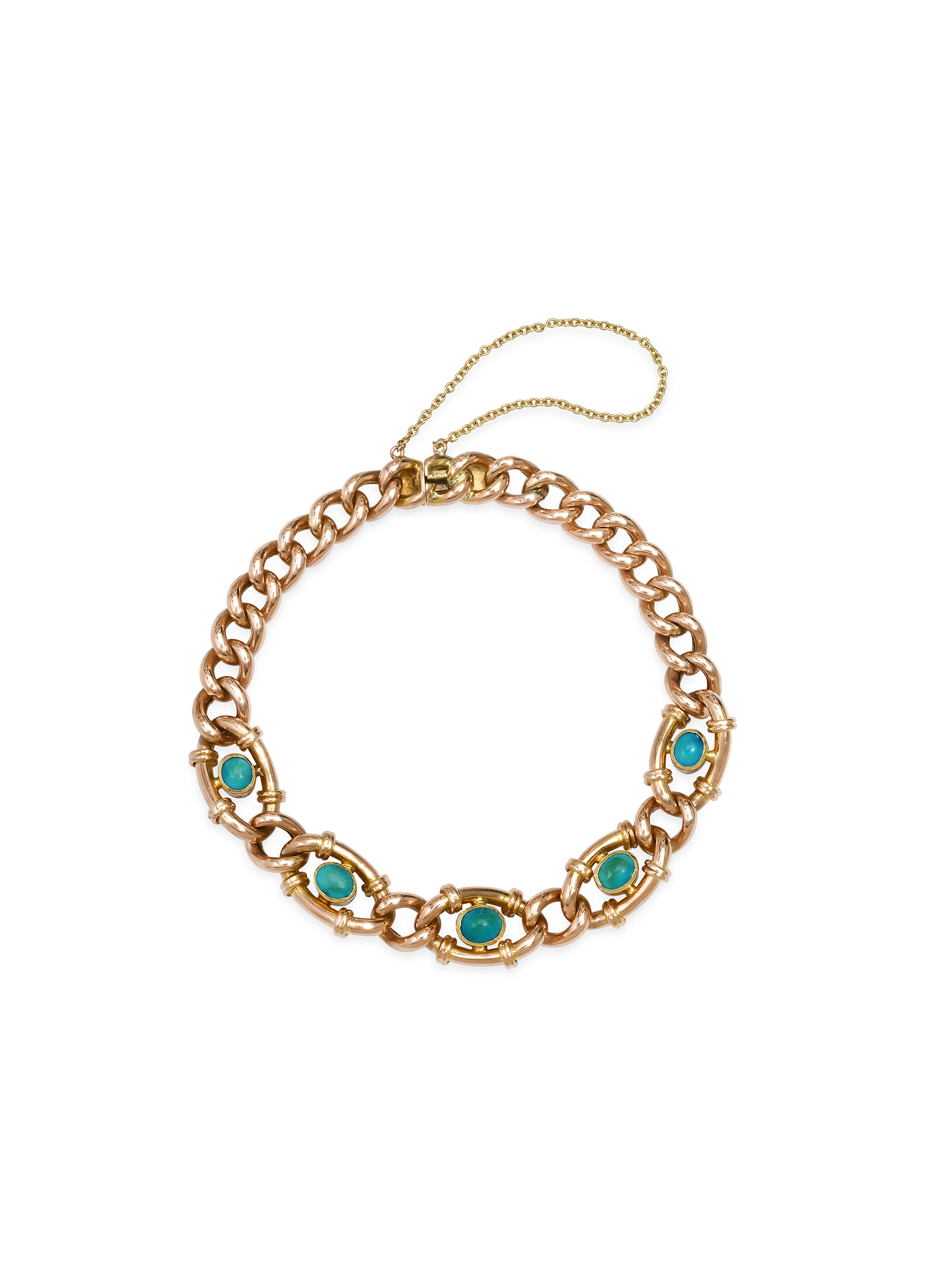 Vintage Victorian 15 kt Gold Bracelet and Turquoise Bracelet