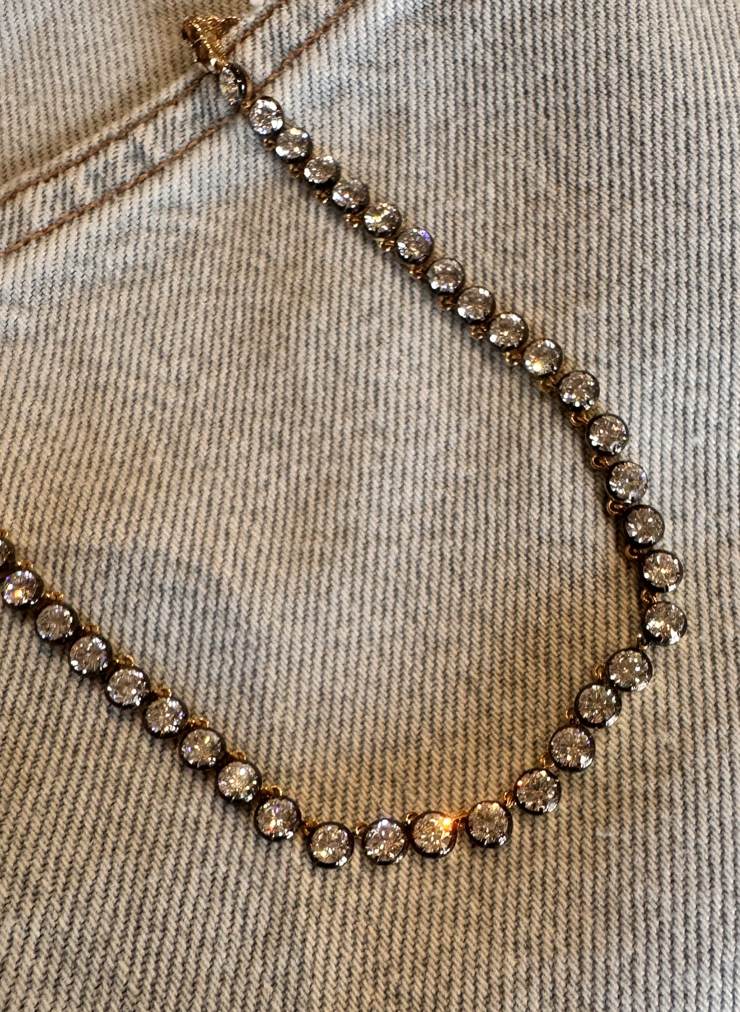 Le Marais Round Brilliant Lab Grown Diamond Rivière Necklace