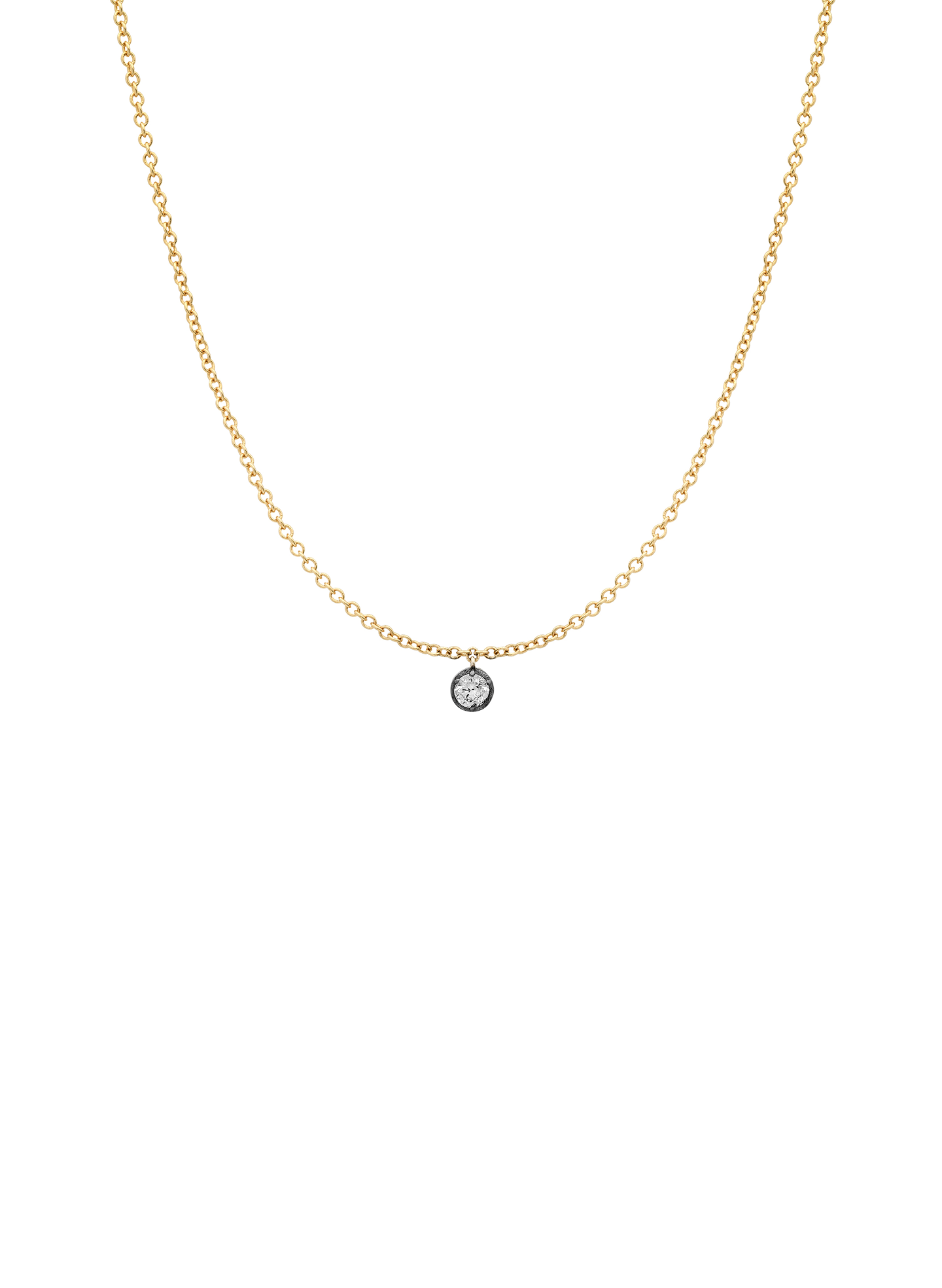 Le Marais Round Brilliant Lab Grown Single Stone Diamond Necklace