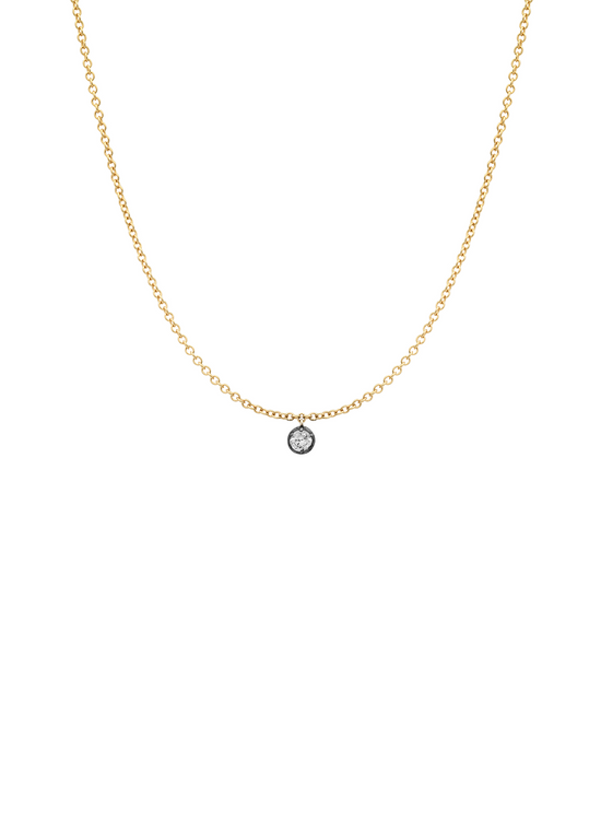 Le Marais Round Brilliant Lab Grown Single Stone Diamond Necklace