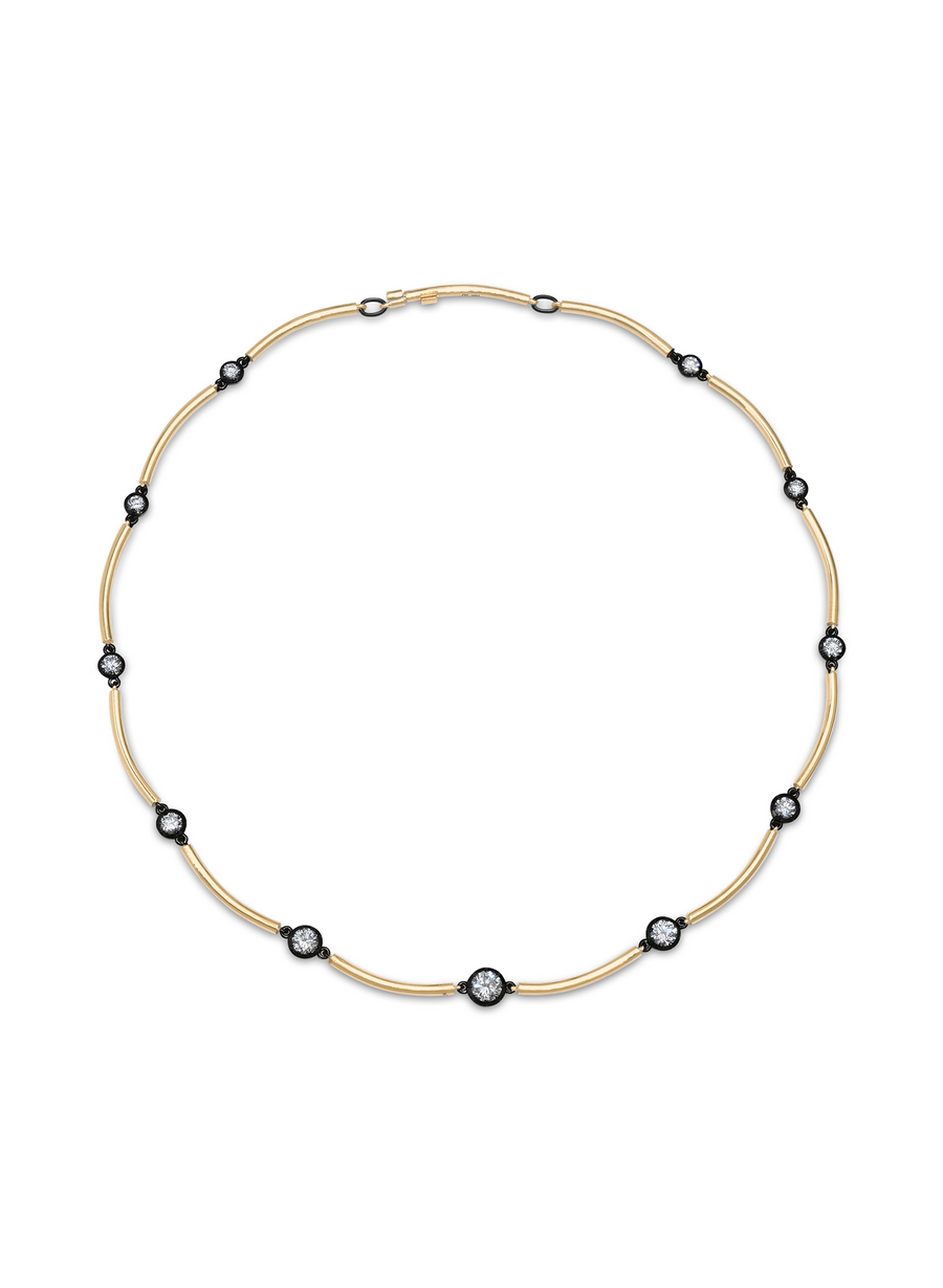 La Vague 18kt gold and lab-grown diamond necklace