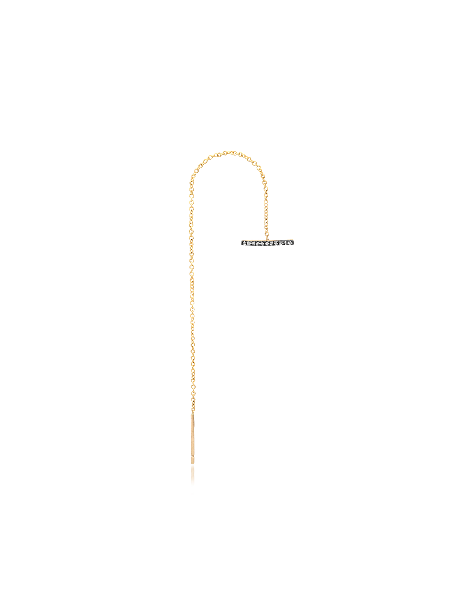 Le Marais Pavé Lab Grown Diamond Dangle Bar Earring (single)