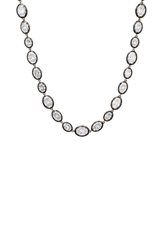 Bouton Oval Rivière Lab Grown Diamond Necklace