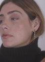 Lunette Lab-Grown Pear Shape Diamond Bezel Set Drop Pear Earring in Gold video