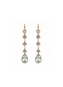 Vintage Victorian natural diamond, pearl and aquamarine earrings