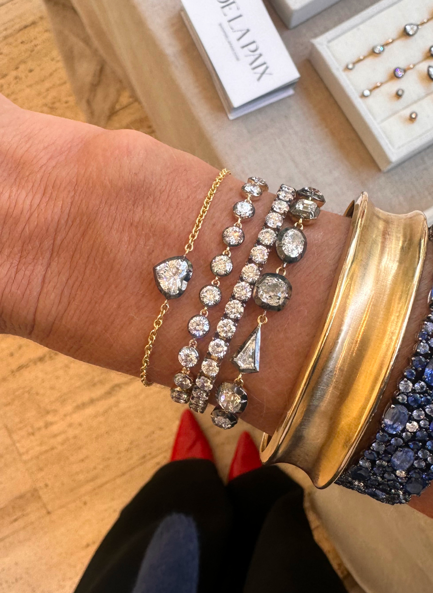 Le Marais Round Brilliant Lab Grown Diamond Rivière Bracelet